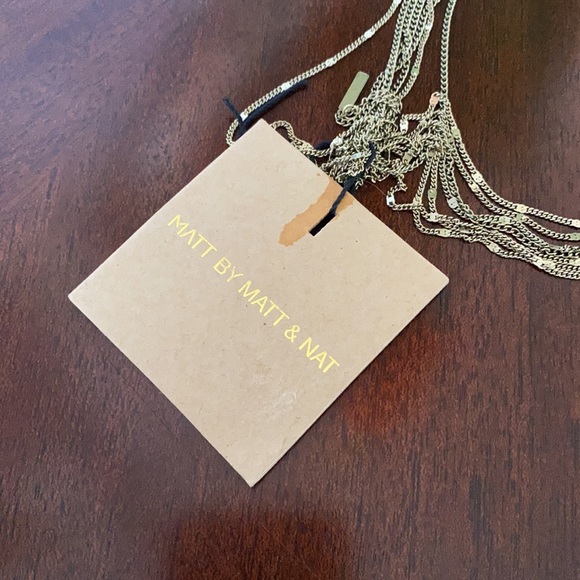 Matt and Nat NWT Long Tassal Necklace Gold - Picture 3 of 4